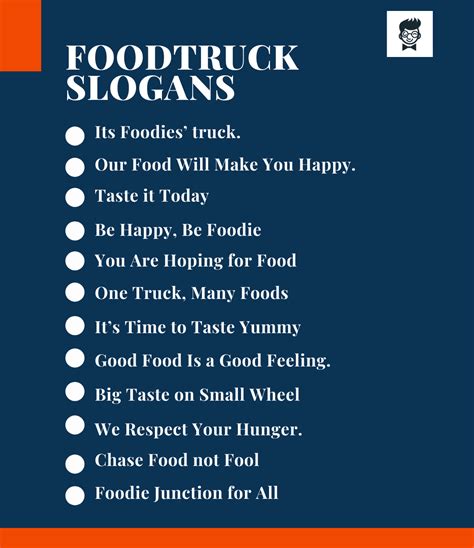 Food truck slogans - Tacos Los 4 Carnales MN Balmaceda LLC. dndgoodies. frida. 612teppanyaki. Zaap Thai. The Pork Chop Guys. PIZZA KARMA. mamastacotruck. Mason Jar Madness.